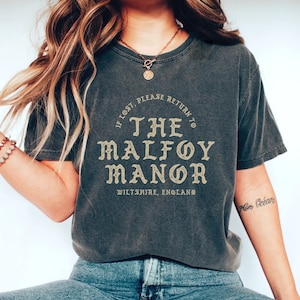 Return to Malfoy Manor Tee Comfort Colors® Dracotok Shirt Malfoy Potter Oversized T-Shirt Universal Vacation Pottery Shirt Dark Arts Shirt