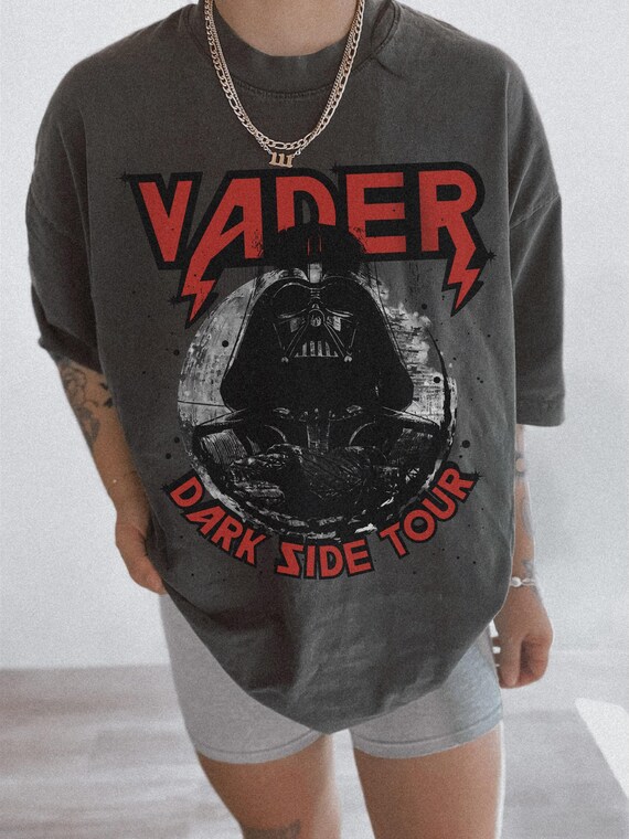 Darth Vader Dark Side Tour Tee UNISEX Comfort Colors® Vintage Band Shirt Star Wars Galaxy's Edge Shirt Batuu Oversized T Shirt Daddy Vader T