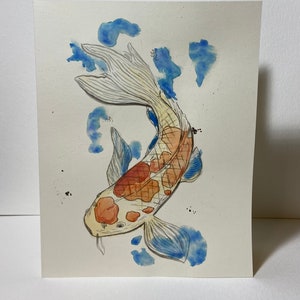 koi fish card