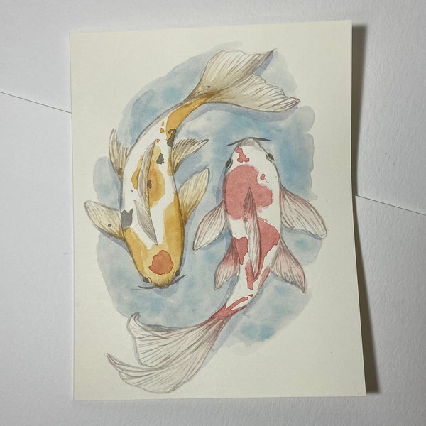 Koi fish greeting card