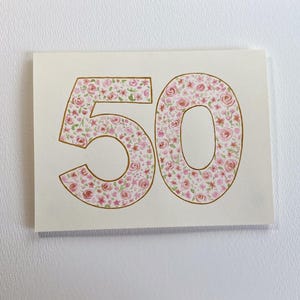 Customizable number birthday card