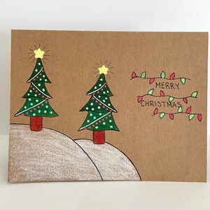 snowy christmas card