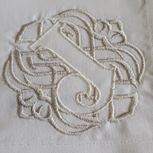 Elegant Monogrammed Napkin Set, Embroidered Monogram Napkins
