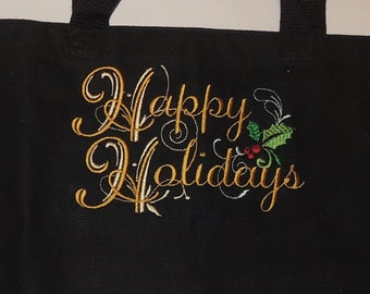 Holiday Tote, Christmas Shopping Bag