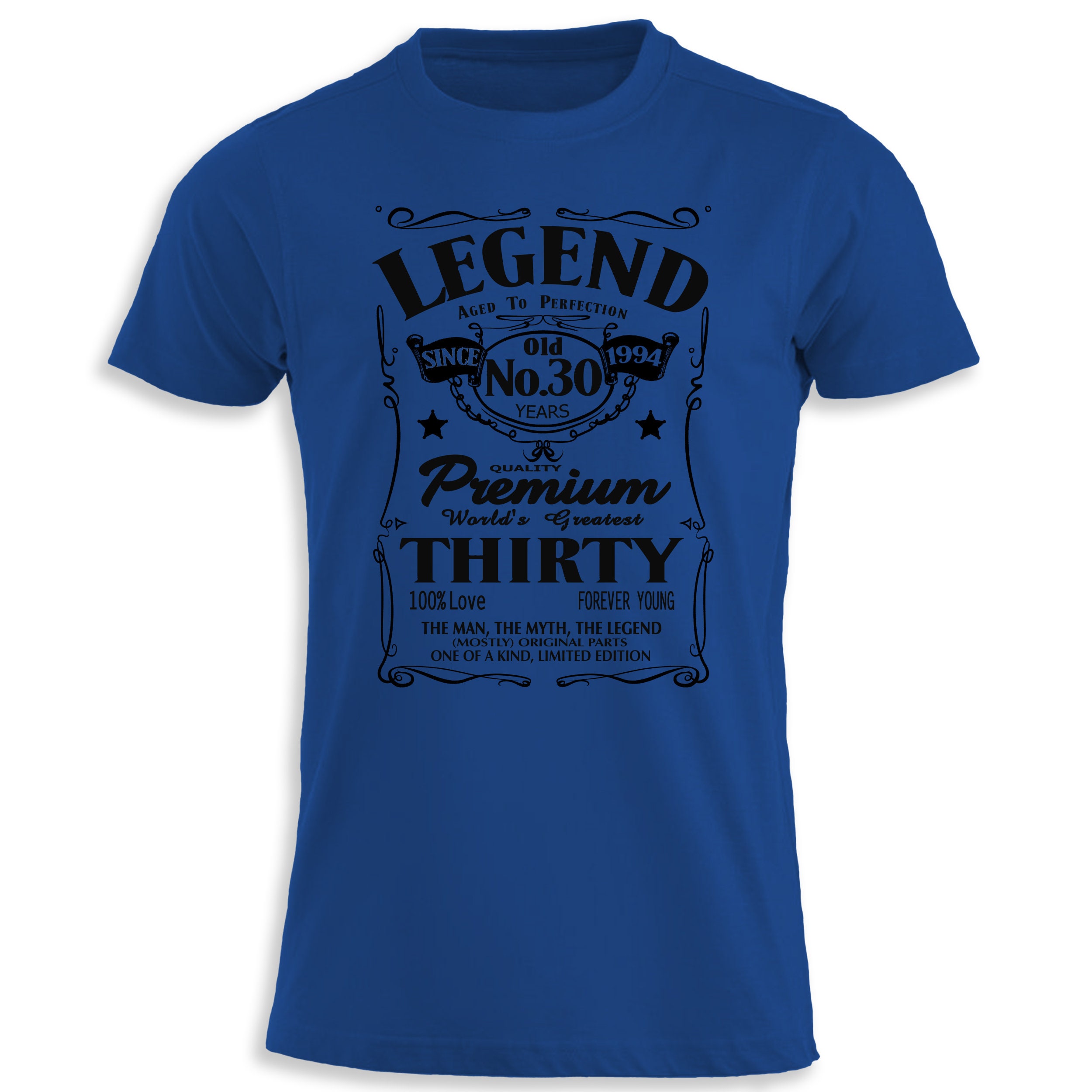 T-shirt 'Established 1994' 30ème Anniversaire - Vintage Retro - 100% Coton - Multi-couleurs