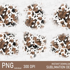 Cow print patch png cowhide sublimation patches distressed cow print bleach patch cow digital patches Commercial Use.