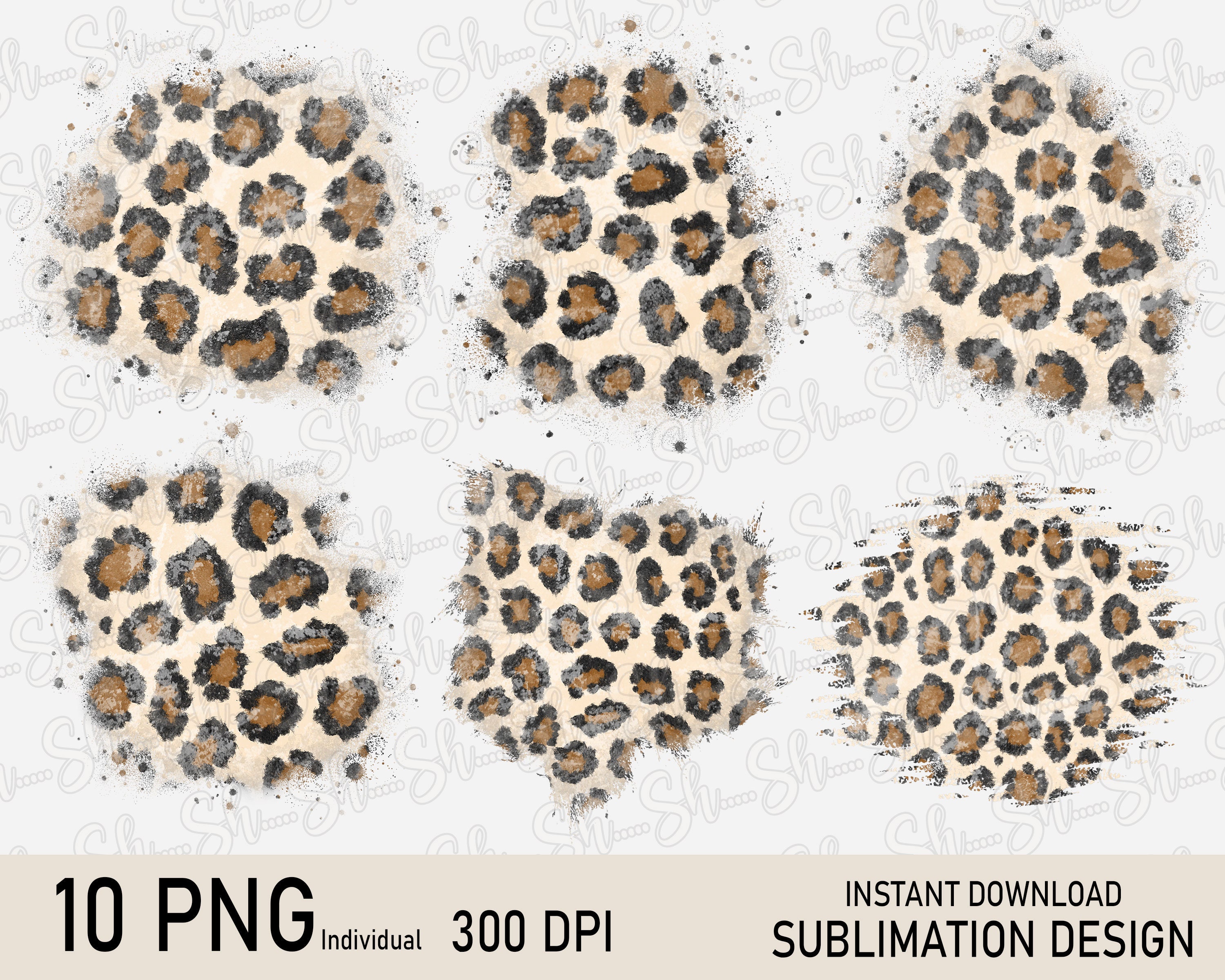 Leopard Patch PNG Distressed Sublimation Patch Leopard - Etsy