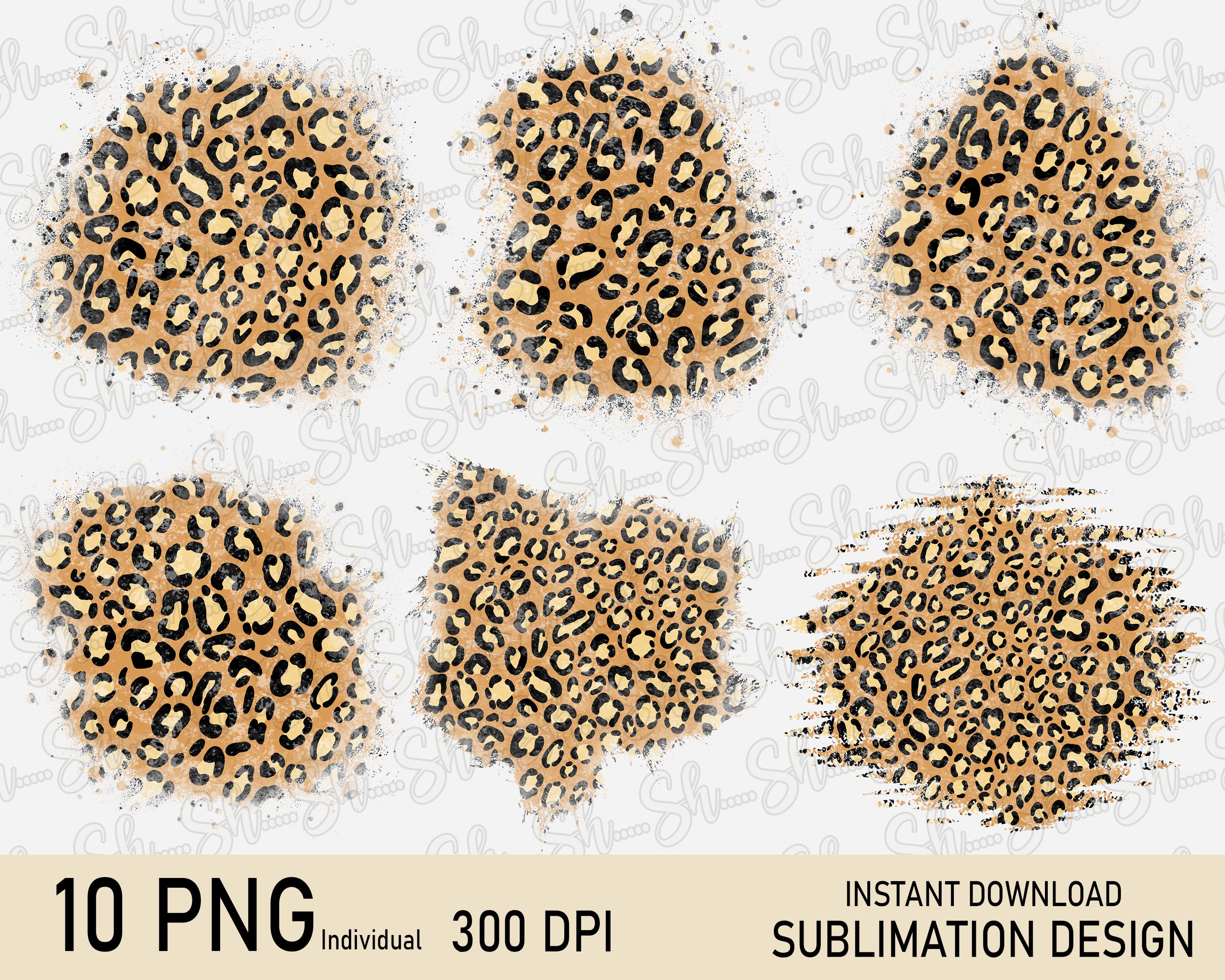 Leopard Patch Png Distressed Sublimation Patch Leopard Print - Etsy