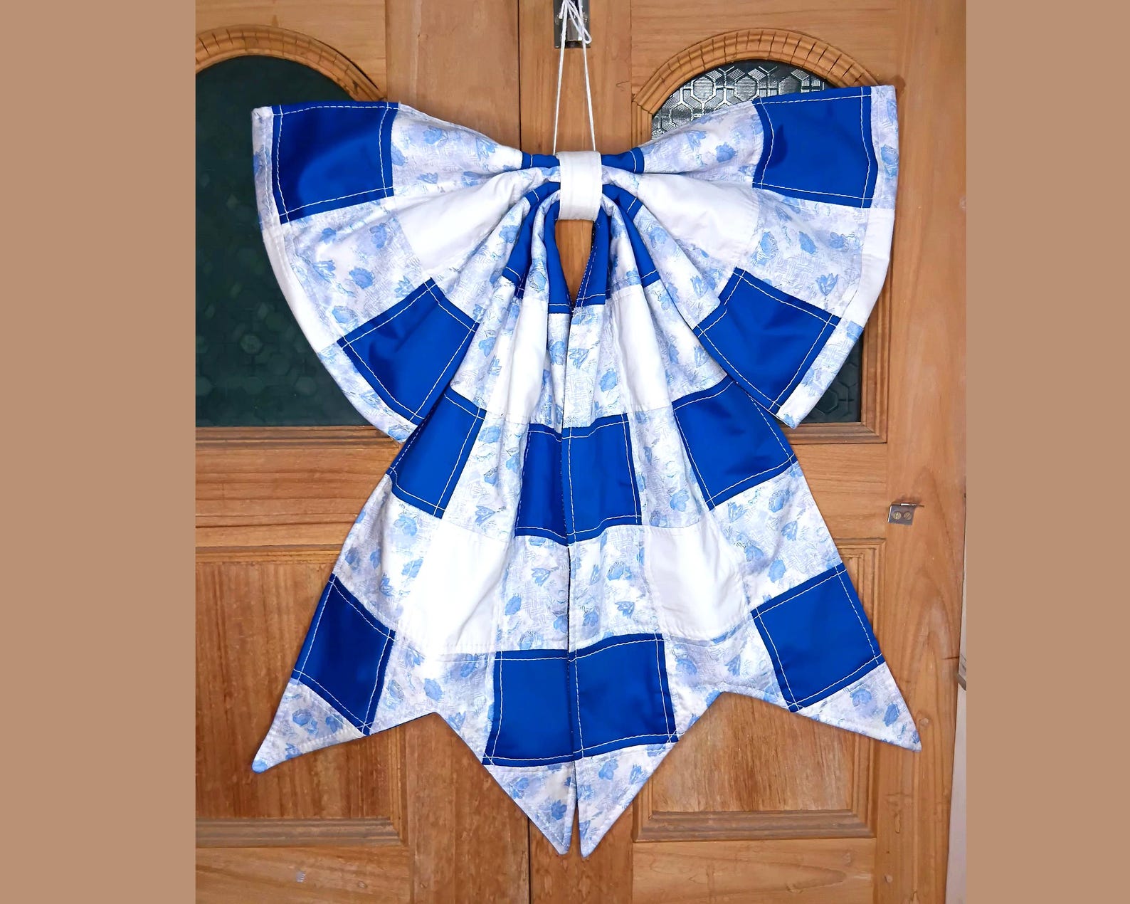 Patchwork Bow Pattern Big Reversible Patchwork Bow Sewing PDF | Handmade Decor Decoration ...