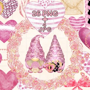 Aquarell Valentinstag Wichtel Png Clipart Sublimation kommerzielle Nutzung.