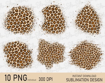 Parche leopardo png distressed sublimation patch leopard patch sublimation leopard background Uso comercial.
