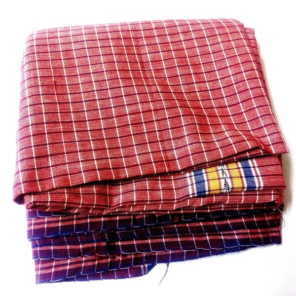 Pure cotton Handloom Large size Indian colourful Bath Towel (One Piece) Hand woven khadi light weight travel towel, beach towel, Gamcha