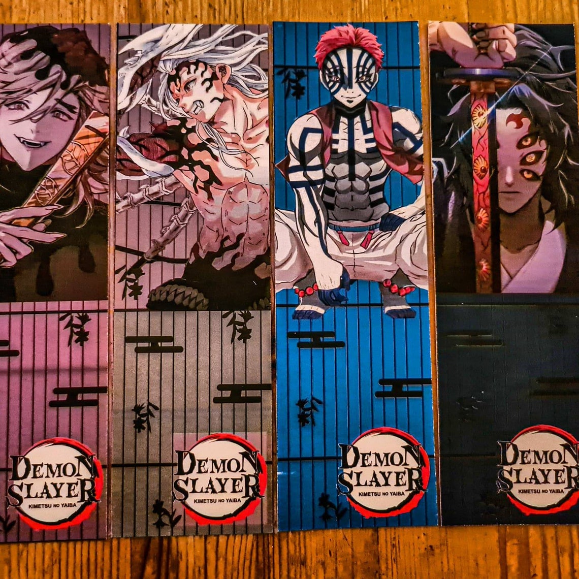 Toutes Les Lunes Demoniaques Demon Slayer Lot de 4 marques pages Lunes supérieurs Demon slayer | Etsy