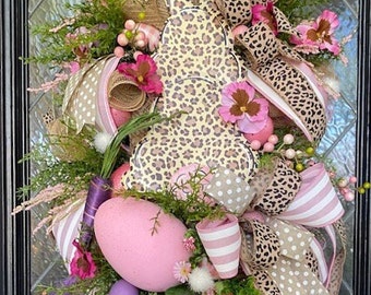 Cheetah Easter Wreath