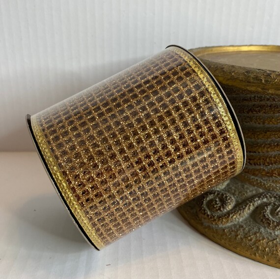 Gold Windowpane D. Stevens Ribbon
