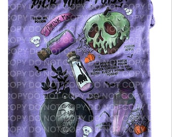 Pick Your Poison Shirt | Villain | Villain Inspired Gift | Wicked Witch Shirt | Evil Queen Tee | Dark Fairy Tale Shirt | Villain Lover Gift