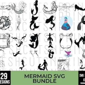 29 Meerjungfrau SVG Designs, Meerjungfrau Clipart, Meerjungfrau geschnitten Datei, Meerjungfrau Silhouette, Meerjungfrau geschnitten Datei, SVG-Dateien für Cricut, Meerjungfrau Vinyl design