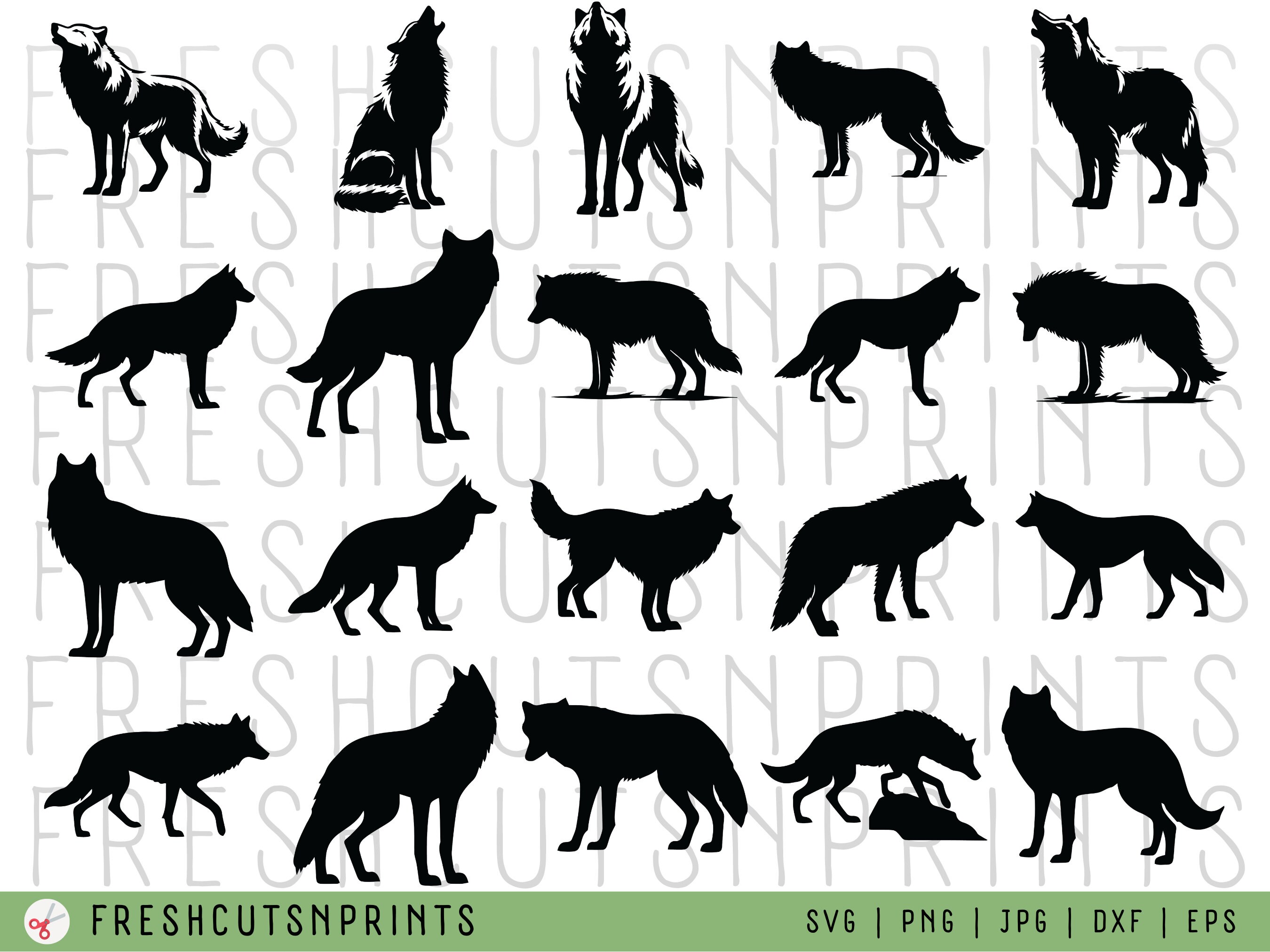 Wolf SVG Bundle, Wolf PNG, Wolves Svg, Wolf Art, Wolf Illustration ...