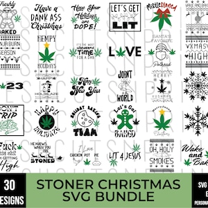 Pacchetto SVG di Natale Stoner, Weed SVG, Stoner png, Disegni di maglione brutto, Maglione di Natale in formato SVG, Capodanno in formato SVG, Vacanze in formato SVG, Cannabis in formato SVG