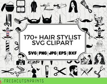 170 cheveux styliste SVG, svg de coiffeur, coiffeur SVG, SVG de Salon, coiffeur Clipart, coiffeur Silhouette, coiffeur Clipart, salon svg