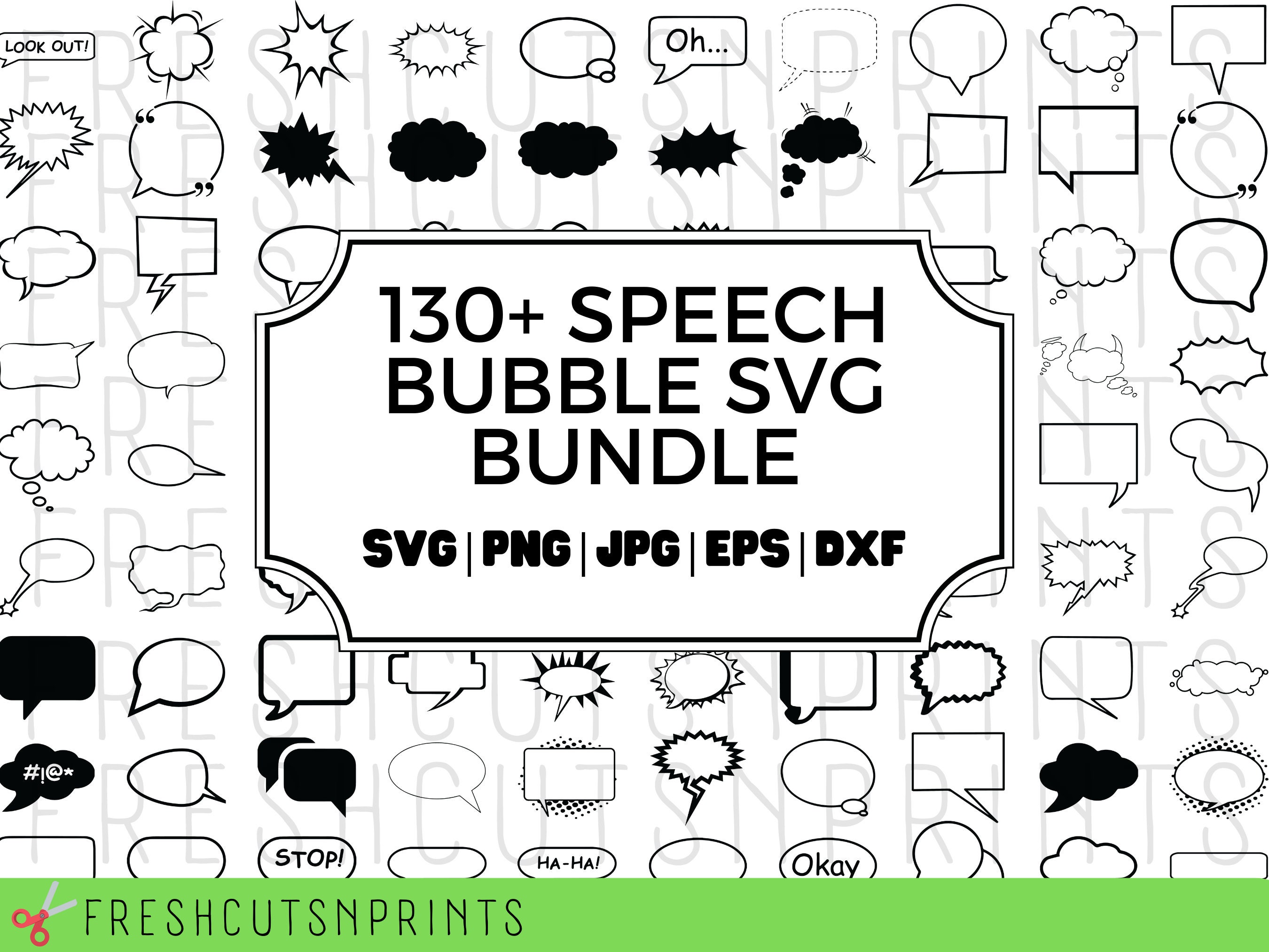130 Speech Bubbles Speech Bubbles Svg Thought Bubble Svg Etsy