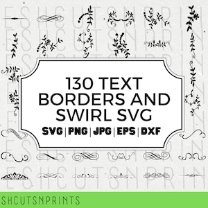 130+ Text Divider und Swirls SVG Bundle, Schnörkel SVG, Swirl Vektor, Schnörkel Vektor, Text Divider svg, Swirl svg, kommerzielle Nutzung