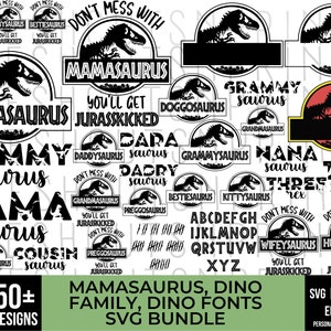 60+ Mamasaurus svg, Dinosaur svg, Babysaurus svg, Daddysaurus svg, Dinosaur Family svg, Family saurus svg, Jurasskicked svg, cricut files