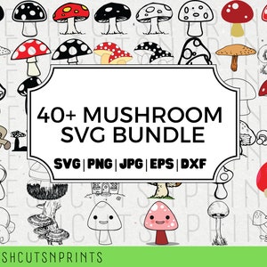 40+ Mushroom SVG Bundle, Mushroom vector, Mushroom clipart, Mushroom cut file, witchy svg, celestial mushroom svg, mushroom decal svg