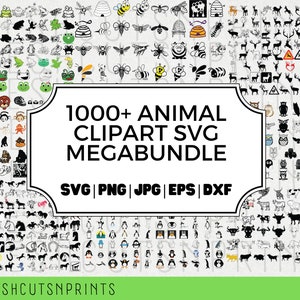 1000+ Animal SVG Clipart Bundle , Animal Clipart, Animal SVG Bundle, Animal Designs, Animal Vector, Animal Decal, Animal DXF, Commercial use