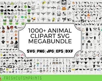 1000+ Animal SVG Clipart Bundle , Animal Clipart, Animal SVG Bundle, Animal Designs, Animal Vector, Animal Decal, Animal DXF, Commercial use