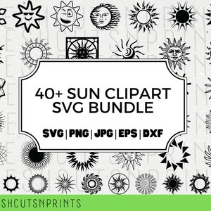40+ Sonne SVG Bundle, Sonne Clipart, Sonne Vektor, Sonne Silhouette, Sonne geschnitten Datei, Sonne Dateien Cricut, Tribal Sonne svg, Sonne Umriss, kommerzielle Nutzung