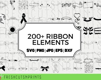 200+ Banner Ribbon SVG Bundle , Label svg, banner files, ribbon clipart, label clipart, ribbon silhouette, Bow svg, scroll svg, banner files