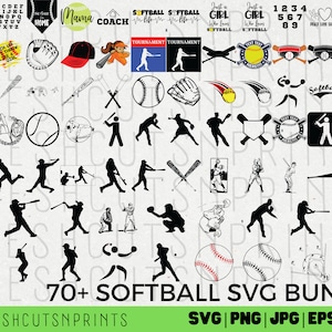 70+ Softball SVG Bundle , Softball svg, softball mom svg, softball clipart, softball cut files, sports svg, softball quote, saying svg