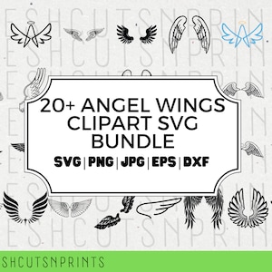 20+ Angel Wings SVG, Memorial svg, Angel Wings Vector, En mémoire de svg, Angel Wings Tribal, Fichiers Svg pour Cricut, Utilisation commerciale