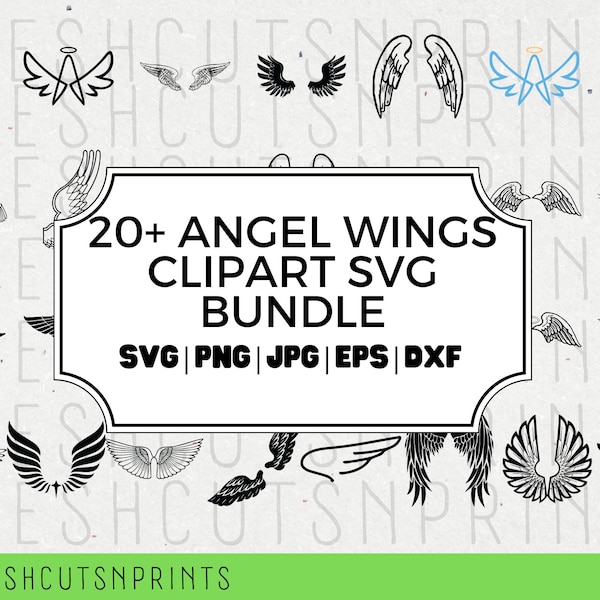 20+ Angel Wings SVG , Memorial svg, Angel Wings Vector, In Memory Of svg , Angel Wings Tribal, Svg Files for Cricut, Commercial Use