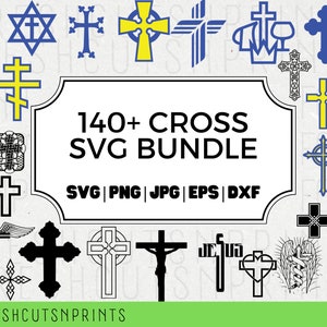 140+ Cross SVG-bundel, Cross Clipart, Cross Cut-bestand, Cross SVG-bestand, Cross voor Cricut, Christian Cross SVG, Crucifix SVG, Cross vector