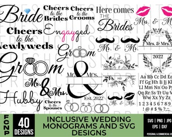 LGBT Hochzeit Design Bundle, LGBT Pride svg, Gay Hochzeit svg, lesbische Hochzeit, Bridal Party designs, Wedding souvenirs, Wedding shirts