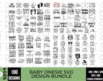 100 Baby Onesie SVG, Baby Svg, Funny Baby svg, baby newborn svg, Newborn SVG Bundle, Baby Quote Bundle, Cute Baby Sayings svg, Baby Feet svg
