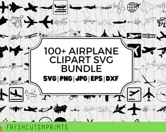 100+ Airplane SVG Bundle , airplane vector, airplane clipart, airplane cut files, airplane silhouette, plane svg, plane svg, Commercial use