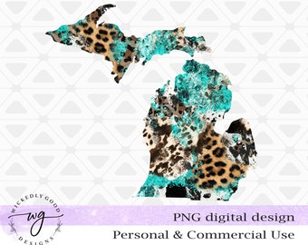 Maryland State Png | MD State Sublimation Design | Cowhide Leopard Print Design | Maryland Image File | Commercial Use State Clipart