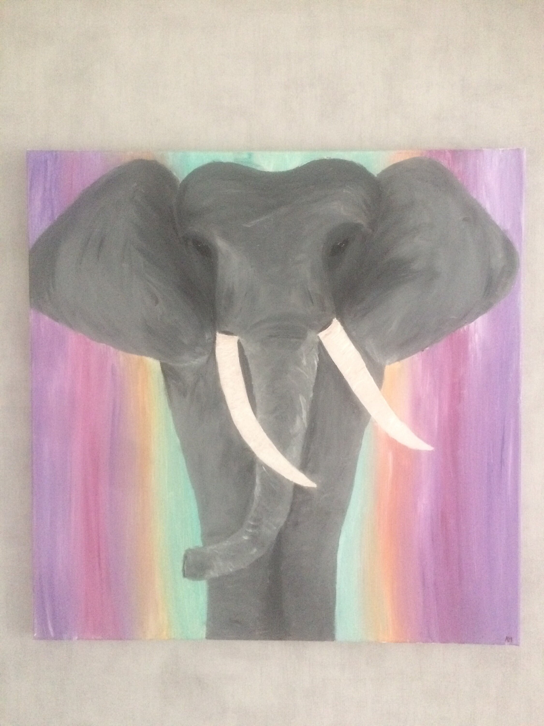 Tableau Éléphant Peinture Acrylique