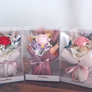 Japanese Preserved Rose/ Eternal Rose/ Forever Rose/ Dried Flowers/ mini bouquet, birthday gifts, Mother’s Day gifts