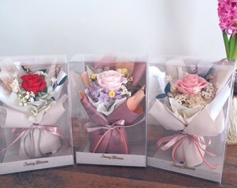 Japanese Preserved Rose/ Eternal Rose/ Forever Rose/ Dried Flowers/ mini bouquet, birthday gifts, Mother’s Day gifts