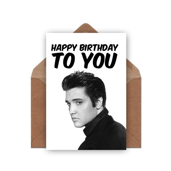 Elvis Presley Geburtstagskarte Geburtstagskarte Grußkarte Etsy.de