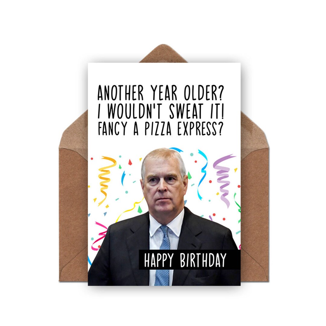 Prince Andrew Birthday Card Banter Birthday Card Funny - Etsy Prince Andrew Birthday Card Banter Birthday Card Funny - Etsy