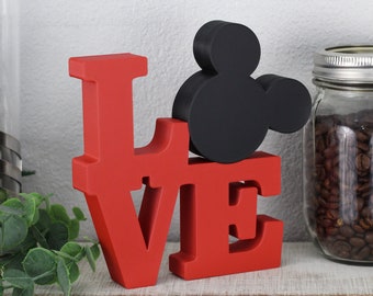 Disney LOVE Sign, Mickey Decor