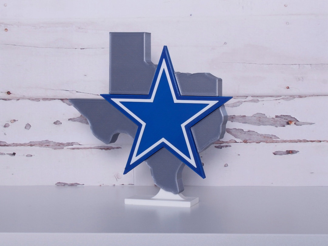 Dallas Cowboys 3D Printed Texas Star Decor Etsy