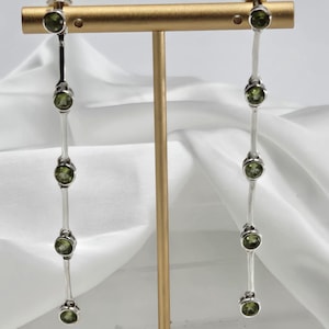 New mom gifts Chic Gemstone Dangle Earrings - Handcrafted in Sterling Silver 925