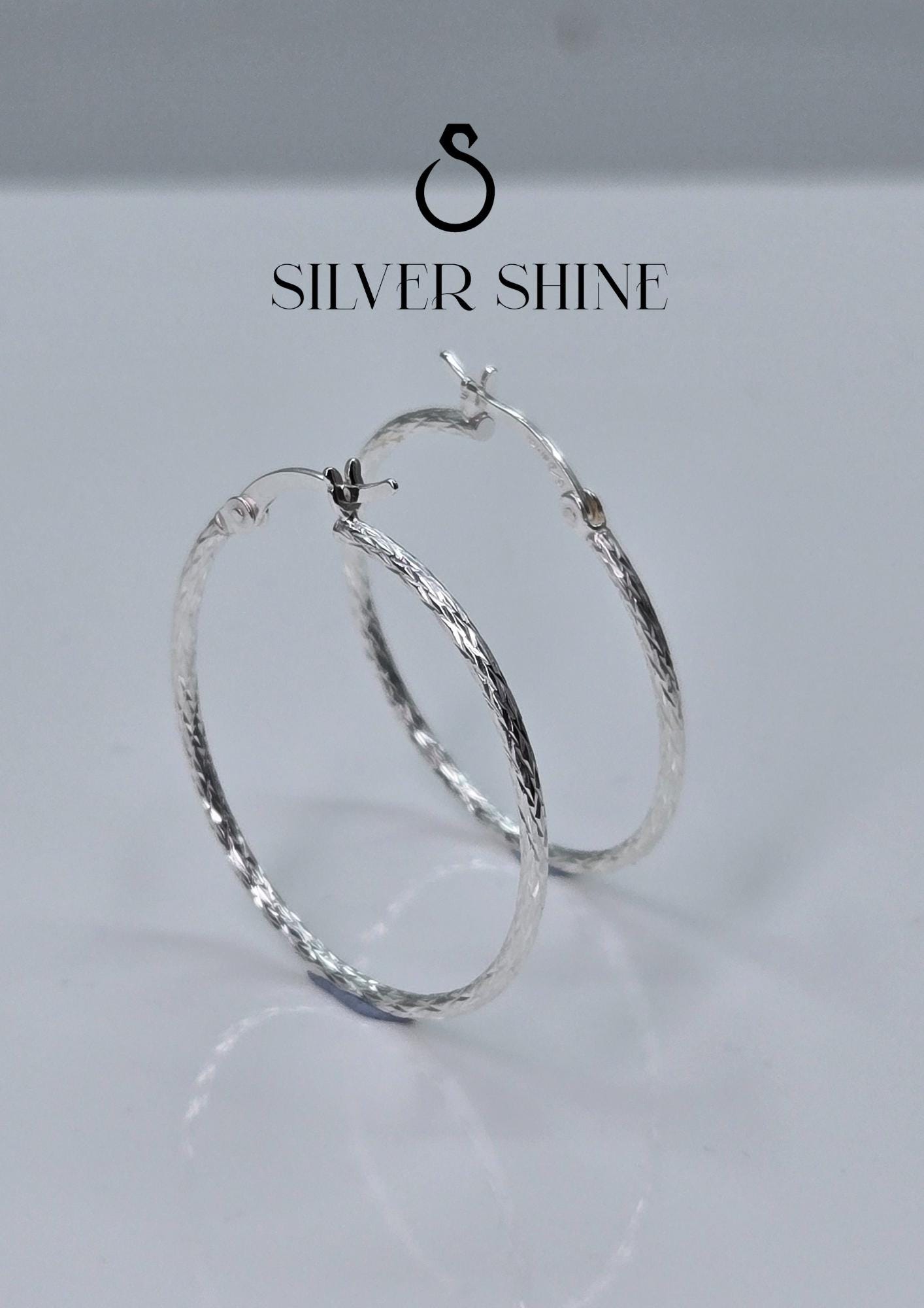 925 Silver Hoop Earrings – Minimal Sterling Silver Hoops - Etsy