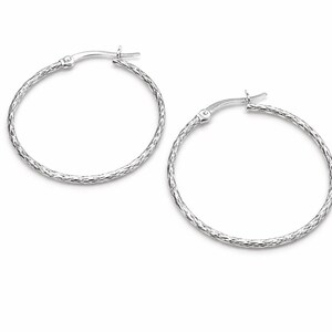 Sterling zilveren oorringen – Minimalistische sterling zilveren oorringen - pendientes aro plata 925 afbeelding 4